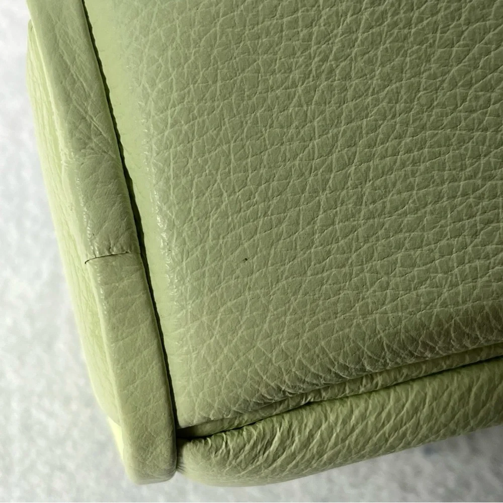 NEW HYETHE Soft Pillow Leather Mini Bag Light Lime Green Korea Crossbody